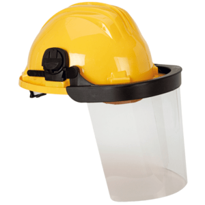 Casco Obra Blanco 5rg + Protector Facial Policarbonato Transparente