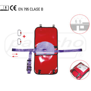 Línea De Vida Horiz. Ajust. Eslinga 35mm 20mts 1500kgs + Mochila + Carraca + 2 Mosq. Li-470/20/kit2