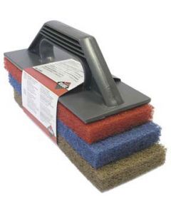 Llana Limpia juntas 3 Estropajos Suave-Medio-Fuerte Rubí 25×10