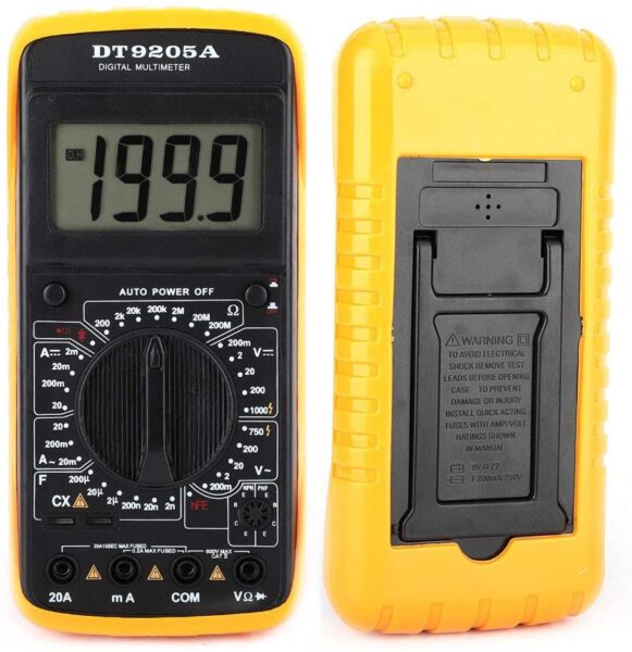 Multímetro Digital Dt-9205a C.C. 200 Mv / 2-20-200-600 V En C.A. 200 Mv / 2-20-200-600 V. 9 Multímetro Digital Dt-9205a C.C. 200 Mv / 2-20-200-600 V En C.A. 200 Mv / 2-20-200-600 V.