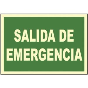 Señal Pvc Fotoluminiscente 210×297 Din A4 Salida Emergencia Solo Texto EV-091