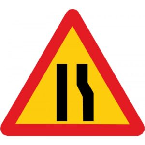 Señal Triangular Tp17a 70cm Estrechamiento De Calzada Derecha Económica