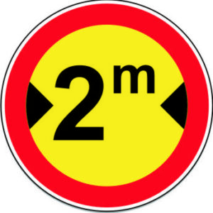 Señal Redonda Tr204 50cm Limitación De Anchura 2m Económica