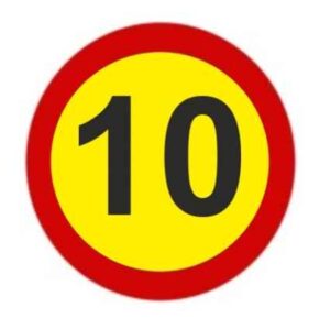 Señal Redonda Tr301 50cm Limitación Velocidad 10 Económica