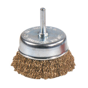 Cepillo Copa 50mm Acero Latonado Eje 6mm Ratio