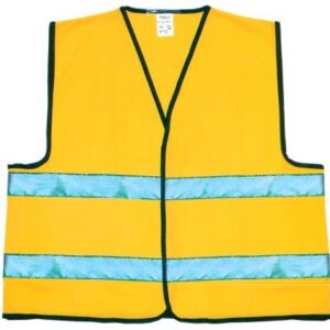 Chaleco Alta Visibilidad Jbm 2 Bandas Reflectantes Cierre Velcro Talla Única Amarillo
