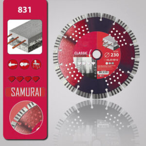 Disco Diamante 115 2,2mm 10mm Samurái Hormigón Armado, Granito, Piedra Natural 831115 Rojo