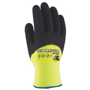 Guante Anti frio Térmico Nitrilo Amarillo Negro Forro Int Gf010 3L Terry Bajas Temp. -10º T9