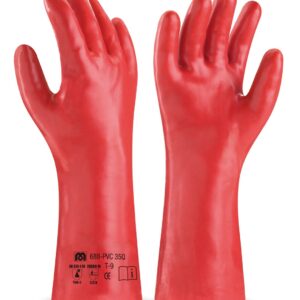 Guante PVC 35cms Rojo Riesgos Químicos T10