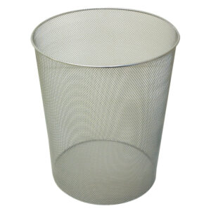 Papelera Metálica Rejilla Plata