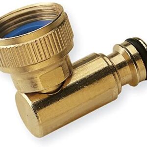 Racor Codo Giratorio 3/4″ Hembra Para Boca Riego Salida Enchufe Rápido