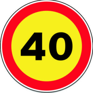 Señal Redonda Tr301 50cm Limitación Velocidad 40 Económica