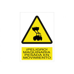Señal Pvc 297×420 nº318 Din A3 Peligro Maquinaria En Movimiento