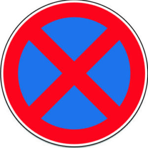 Señal Redonda Tr307 50cm Prohibido Estacionar Y Parar Económica