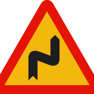 Señal Triangular Tp14a 70cm Curvas Peligrosas Derecha Económica