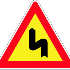 Señal Triangular Tp14b 70cm Curvas Peligrosas Izquierda Económica