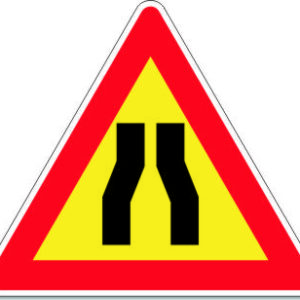 Señal Triangular Tp17 70cm Estrechamiento Calzada Central Económica