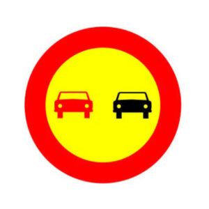 Señal Redonda Tr305 50cm Adelantamiento Prohibido Económica