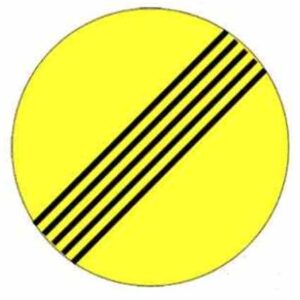 Señal Redonda Tr500 50cm Fin De Prohibición Económica