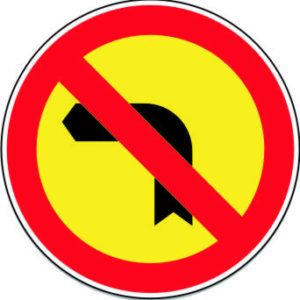 Señal Redonda Tr303 50cm Prohibido Girar Izquierda Económica