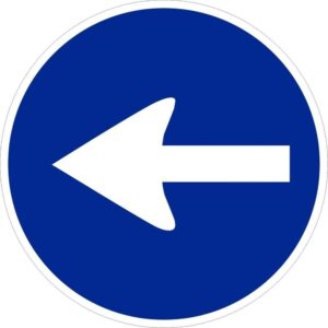 Señal Redonda Tr400b 50cm Dirección Obligatoria Izquierda Económica