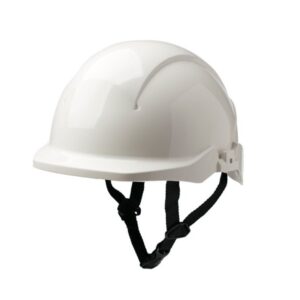 Casco Obra Centurión S17l Visera Corta Con Barboquejo 4 Puntos Arnés Textil Blanco