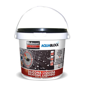 Tienda 5 SILICONA LÍQUIDA AQUABLOCK 1 KG.NEGRA