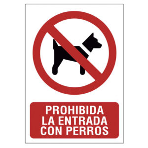 SEÑAL 210X297 PVC PERROS NO
