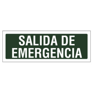 SEÑAL 297X105 PVC SALIDA EMERGENCIA