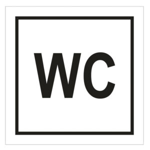 SEÑAL 100X100 ADHESIVA WC