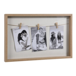 Tienda 3 PORTAFOTOS 43X27,3CM. 3 FOTOS C/PINZAS