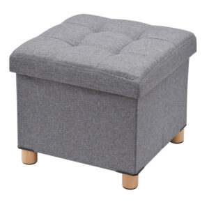 Tienda 9 PUF ALMACENAJE 38X38CM. PATAS MADERA