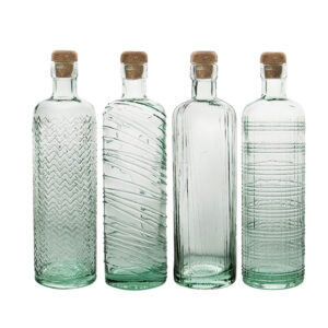BOTELLA VIDRIO 0,75 L.4 DECOR.SURT.NATUR