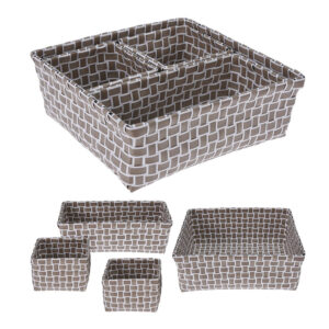 JUEGO CESTAS PP 4 PZ. 28X28 CM.SURTIDAS
