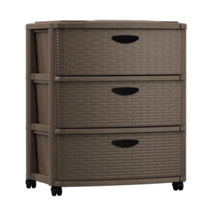 Tienda 12 CAJONERA 3 MIMBRE 56X39X64CM.RDAS.MARRON