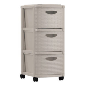 Tienda 4 CAJONERA 3 MIMBRE “WEAVE” C/RDAS. CREMA