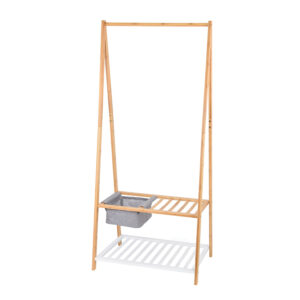 Tienda 8 COLGADOR BAMBU C/REPISA 70X45X160 CM.