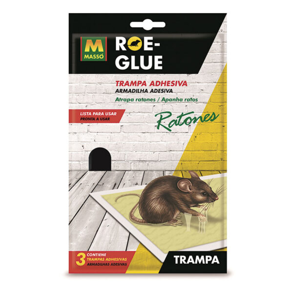 TRAMPA ADHESIVA RATONES ROE-GLUE (3 UDS.) 1 TRAMPA RATONES ADHESIVA